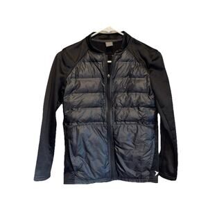 Old Navy Girls Sz 10-12 Active Puffer Jacket Black Lightweight‎